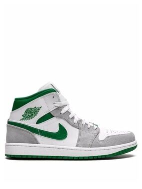 Nike Air Jordan 1 Mid SE "Grey/Pine Green/White" sneakers